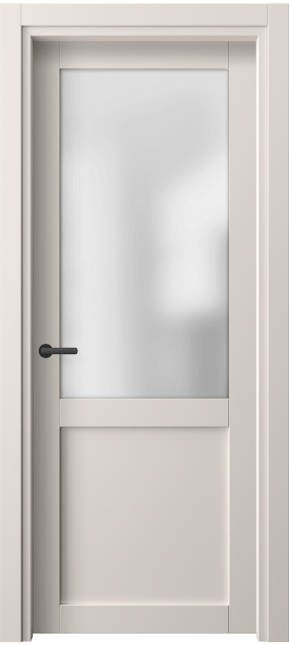 Межкомнатная дверь Neo 2122 ПЭТ тёплый-белый Сатинированное стекло Цена 30499 ₽ | Volhovec