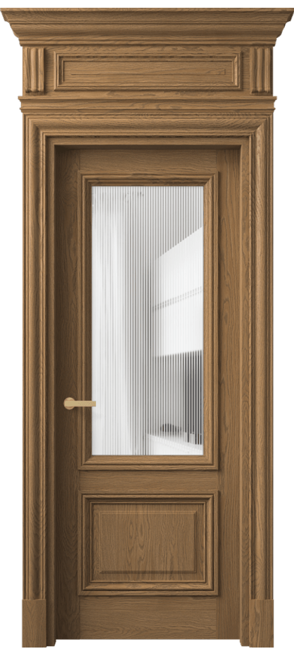 Дверь межкомнатная Антик 7302 Дуб мускатный матовый Рифлёное стекло "Дюна", триплекс КЭП + Объёмный фриз + Карниз ДМС.М Цена 1813790 AMD Наличники уже входят в базовый комплект. Фабрика дверей Волховец 8 (800) 551 43 19 Межкомнатная дверь Антик 7302 Дуб мускатный матовый Рифлёное стекло "Дюна", триплекс Цена 1813790 AMD | Volhovec