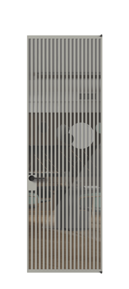 Алюминиевая дверь АЛПЛ040.06 Алюминий нейтральный серый Рефлективное прозрачное стекло "Stopsol", калёное Цена 238670  | Volhovec