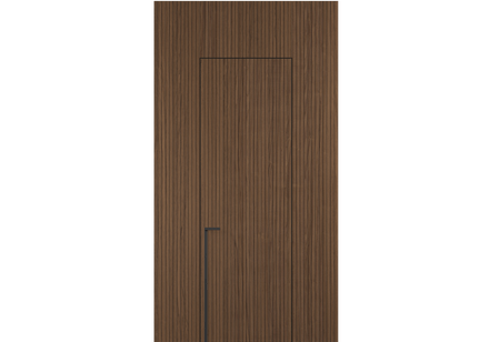 Панели для отделки стен Стеновая панель Радиальный шпон Naturwood Орех медный матовый рифт. Цвет Орех медный матовый рифт. Материал Радиальный шпон Naturwood. Коллекция Фрезерованные. Картинка.