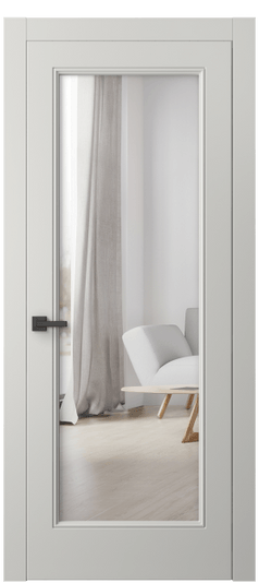 Дверь межкомнатная 8300 МСР-ЗЕР. Цвет Матовый серый. Материал Гладкая эмаль. Коллекция Linea. Картинка.