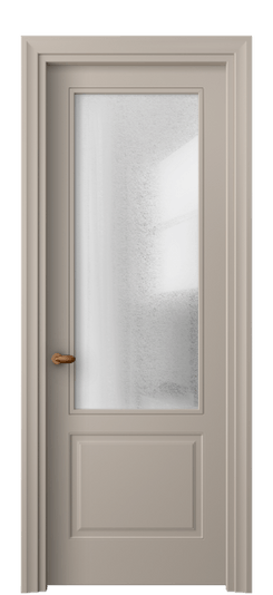 Дверь межкомнатная 8552 МБСК ЛЕД. Цвет Матовый бисквитный. Материал Гладкая эмаль. Коллекция Эссе. Картинка.