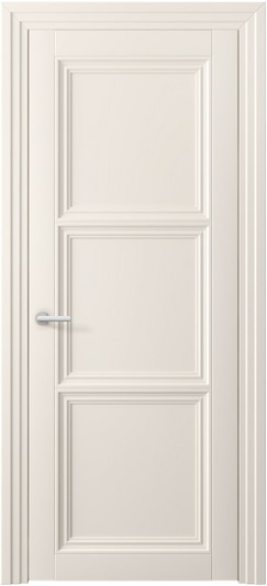 Дверь межкомнатная 2503 ПЭКБ. Цвет ПЭТ кремово-белый. Материал ПЭТ. Коллекция Центро. Картинка.