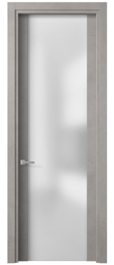 Дверь межкомнатная 4114 ЛСЕ САТ. Цвет Леон серебро. Материал Технофойл Ламинатин. Коллекция Планум. Картинка.
