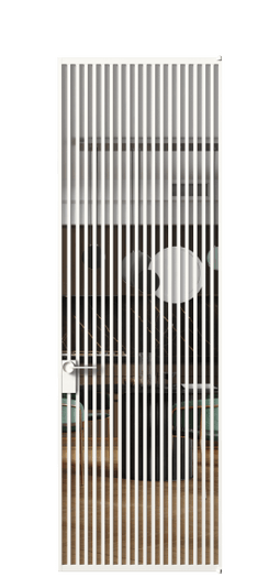 Дверь межкомнатная АЛПЛ040.07 Crystalvision БЕЛ. Цвет Алюминий Белый. Материал Алюминий. Коллекция Формато. Картинка.