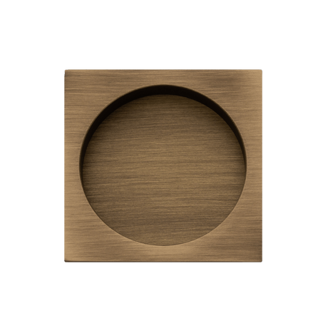 Ручки для дверей Ручка-квадрат для раздвижной двери без завертки Квадра. Цвет Матовая бронза. Коллекция Ручка-квадрат для раздвижной двери без завертки Квадра. Картинка.