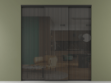 Перегородка Formato внутри проёма 3 створки