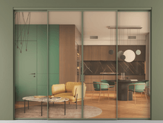 Перегородка Формато внутри проёма 4 створки