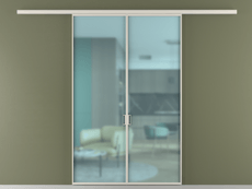 Перегородка Formato вдоль стены 2 створки